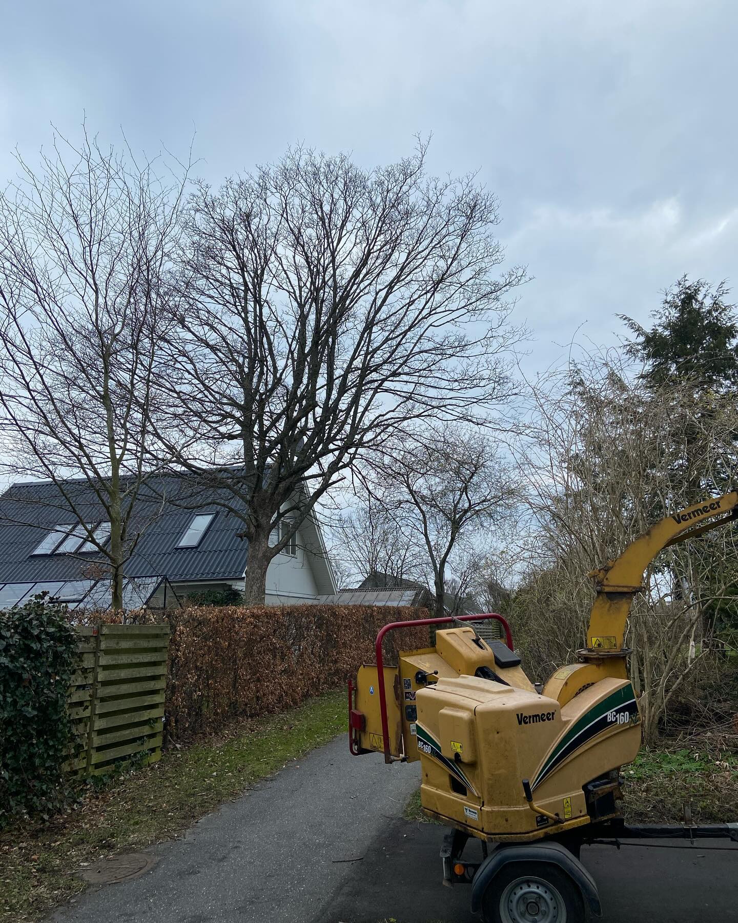 Vermeer flishugger ved opgave